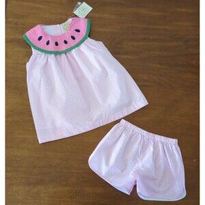 The Beaufort Bonnet Co Sleeveless Tabitha's Pink Gingham Watermelon size 6 NEW